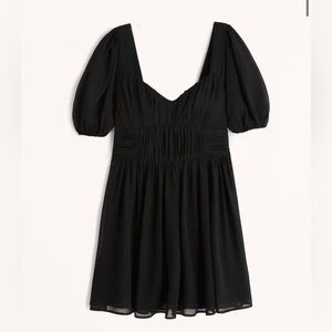 Abercrombie Ruched Puff Sleeve Corset Mini Dress